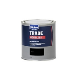 Wickes Trade High Gloss Paint Black 1L £12.99
