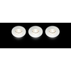 Wickes Fixed Shower Downlight White 3 Pack £24.99