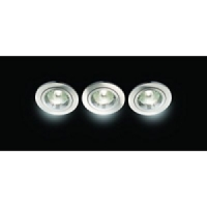 Wickes Fire Rated Fixed Downlight Brushed Chrome 3 pack £29.99