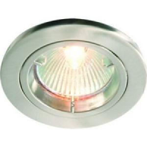 Wickes Fire Rated Fixed Downlight Brushed Chrome 3 Pack £24.99