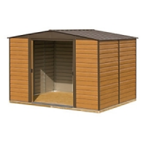 Rowlinson Woodvale Metal Apex Shed with Floor Brown 10x12