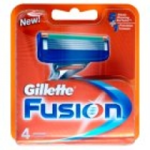 Offer Waitrose Gillette Fusion Manual Razor Blades 4 count