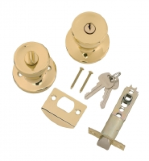 Wickes Entrance Knob Set Brass Finish £20.30