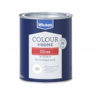 Wickes Non-drip Gloss Paint Brilliant White 750L &pound;10.99