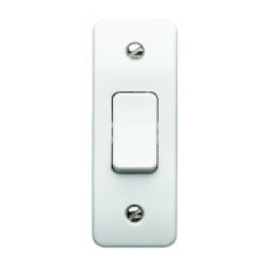 MK Architrave Switch Single 2W K484RPWHI £2.29