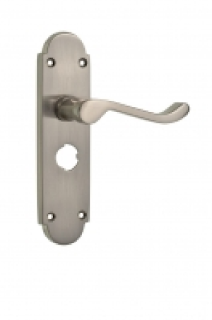 Wickes Cuba Victorian Shaped Privacy Handle Satin Nickel Fin