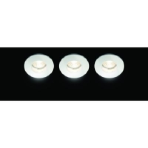 Wickes Saden Fixed Bathroom Downlight White 3 Pack