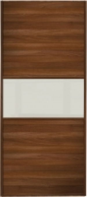 Wickes Sliding Wardrobe Door Fineline Walnut Panel & Soft Wh