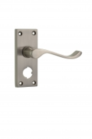 Wickes York Victorian Scroll Privacy Handle Satin Nickel Fin