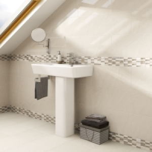 Wickes Replica Floor Tile Ivory 330x330mm £16.99