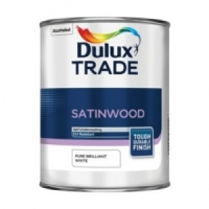 Dulux Trade Satinwood Paint Pure Brilliant White 1L £15.46