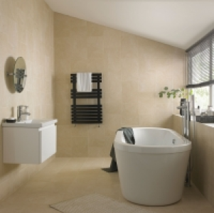 Wickes Crema Marfil Satin Ceramic Wall & Floor Tile 275x360m