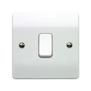 MK K4870RPWHI 10A Light Switch 1 Gang 1 Way PK5 £4.89