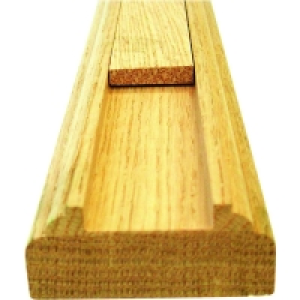 Wickes Solid Oak Baserail For 32mm Spindles 2400mm £69.99