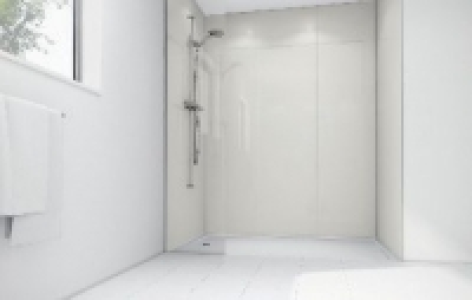 Wickes White Gloss Laminate Panel 2400x900mm SQ