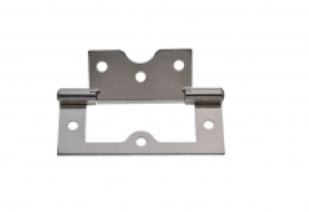 Wickes Flush Hinge Chrome Plated 75mm 2 Pack