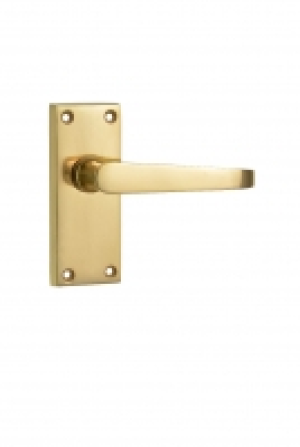 Wickes Rome Victorian Straight Latch Handle Set Polished Bra