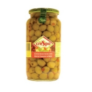 Crespo Stuffed Green Olives with Minced Pimento in Brine 907