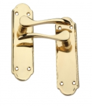 Wickes Romano Latch Handle Polished Brass Finish £14.75