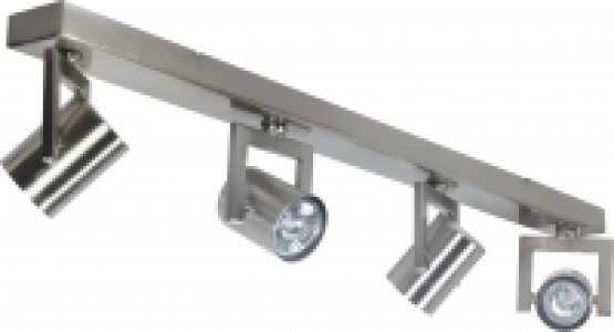 Wickes Kronos Spotlights Brushed Chrome 4 Bar £29.99