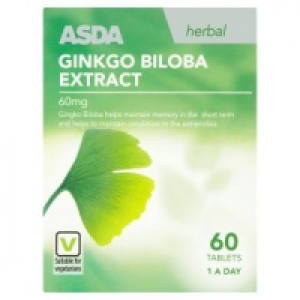 Asda Herbal Store Ginkgo Biloba Tablets