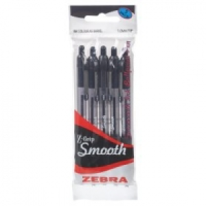Z-Grip Smooth Ball Pens 5 Pack Black £2.00