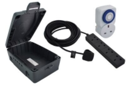 Masterplug Weatherproof 4 Socket Extension Lead Box Kit £39.99