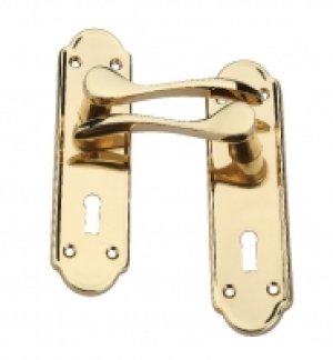 Wickes Romano Lock Handle Polished Brass Finish £13.30