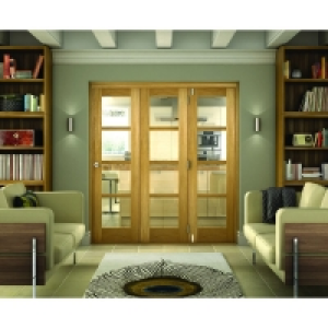 Wickes Belgrave Internal Folding Door Oak Veneer 4 Lite 2074 £934.15