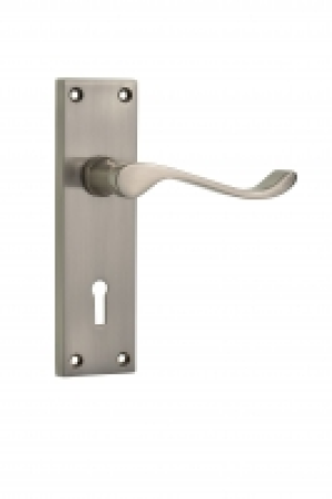 Wickes York Victorian Scroll Lock Handle Satin Nickel Finish &pound;7.83
