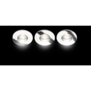 Wickes Saden Fixed Bathroom Downlight Chrome 3 Pack £14.99
