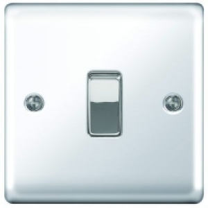 Wickes 10A Light Switch 1 Gang 2 Way Polished Chrome Raised  £5.99