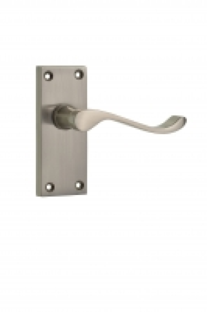 Wickes York Victorian Scroll Latch Handle Satin Nickel Finis