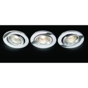 Wickes Fire Rated Tilt Downlight Chrome 3 Pack £24.99