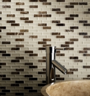 Emperador, Stone & Glass Mosaic Sheet 308x300mm