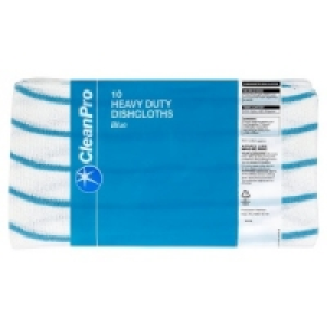 Clean Pro 10 Heavy Duty Stockinette Dishcloths Blue 40cm x 3