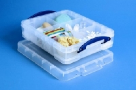 Really Useful Box With Insert Tray Clear 11 Litre