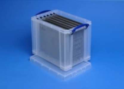 Really Useful Filing Box With 5 Files Clear 19 Litre