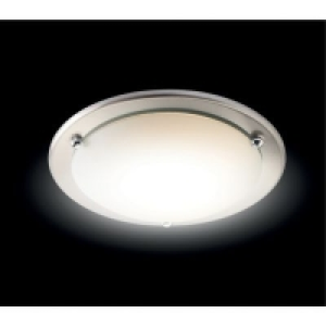 Wickes Geneva Flush Ceiling Light Steel
