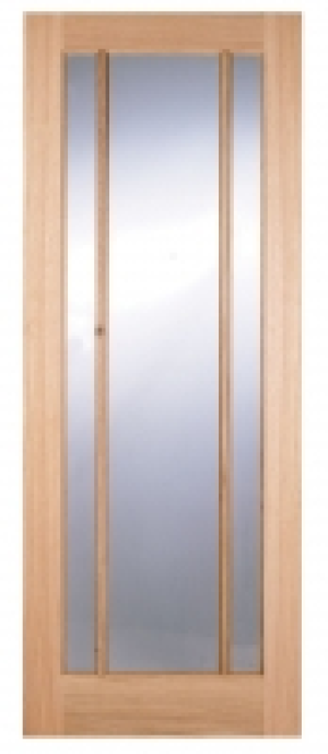 Wickes York Internal Oak Veneer Door Glazed 3 Panel 1981 x 7