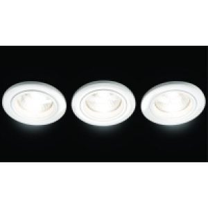 Wickes Fire Rated Fixed Downlight White 3 Pack