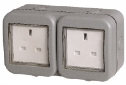 Masterplug IP55 13A Unswitched Socket 2 Gang WPB24