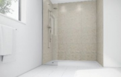 Wickes Sorrento Marble Laminate 1200 x 900mm 3 Sided Shower