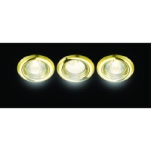 Wickes Energy Efficient Downlight Brass 3 Pack £9.99