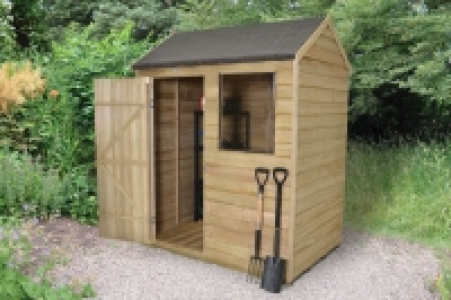 Wickes Overlap Pressure Treated Reverse Apex Shed 6x4 £219.99