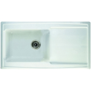Contemp 1 Bowl Ceramic Sink White £249.00