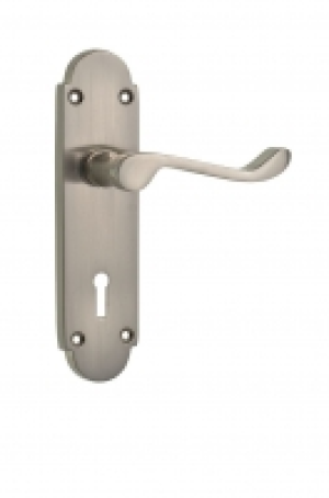 Wickes Cuba Victorian Shaped Lock Handle Satin Nickel Finish £6.41