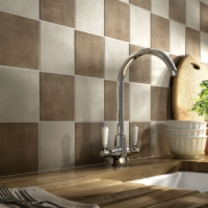 Wickes Tuscan Rustic Brown Satin Ceramic Wall Tile 148 x 148