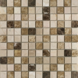 Wickes Emperador Mix Polished Mosaic Tile (25 x 25mm) 305 x