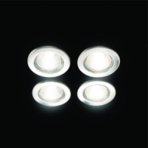 Wickes Fixed Downlight Brushed Chrome 4 Pack £14.99